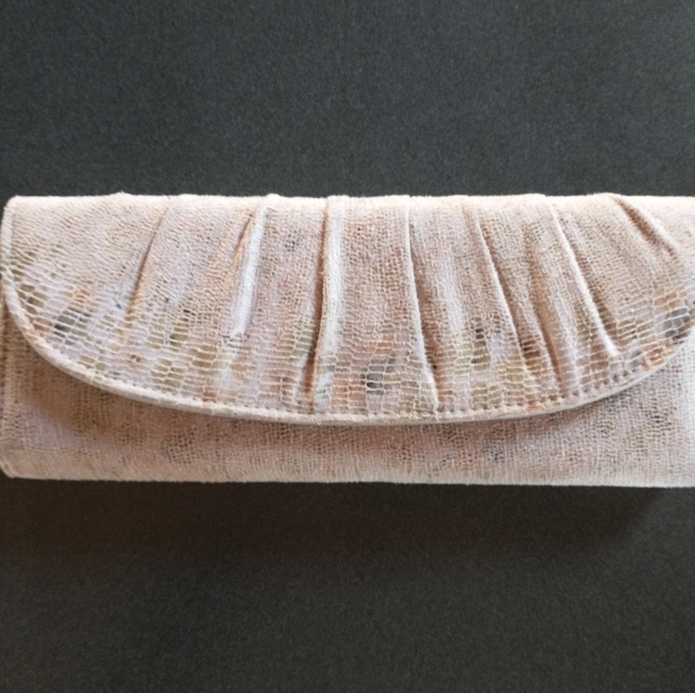 Poppie Jones Clutch Purse Wallet Faux Suede